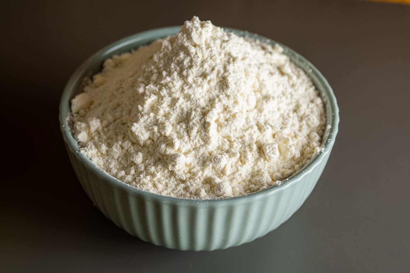 Fresh premium flour in a bowl